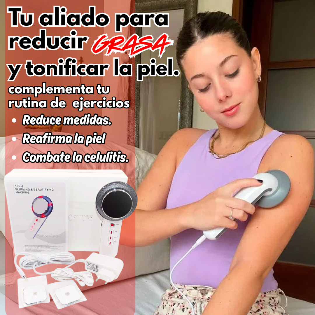 Masajeador Ultrasonido 3 en 1 de Cavitación.