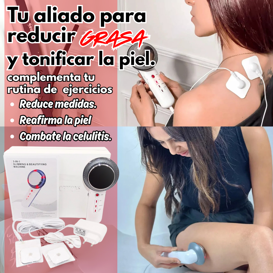 Masajeador Ultrasonido 3 en 1 de Cavitación.