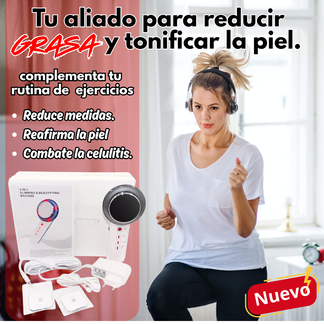 Masajeador Ultrasonido 3 en 1 de Cavitación.