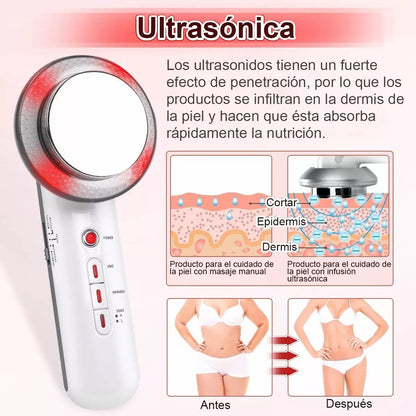 Masajeador Ultrasonido 3 en 1 de Cavitación.