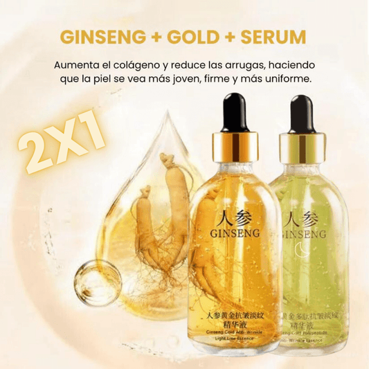 GINSENG Sérum Antiedad 😍 ¡COMPRA 1 Y RECIBE 2 SOLO HOY!