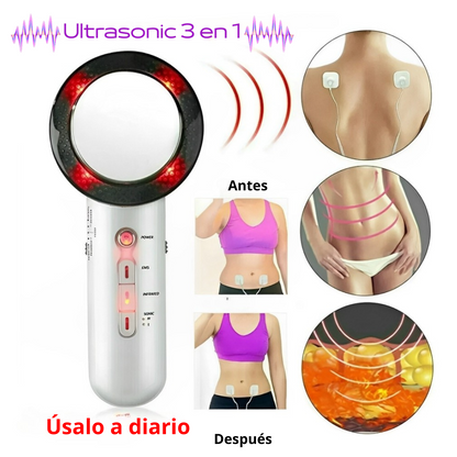 Masajeador Ultrasonido 3 en 1 de Cavitación.